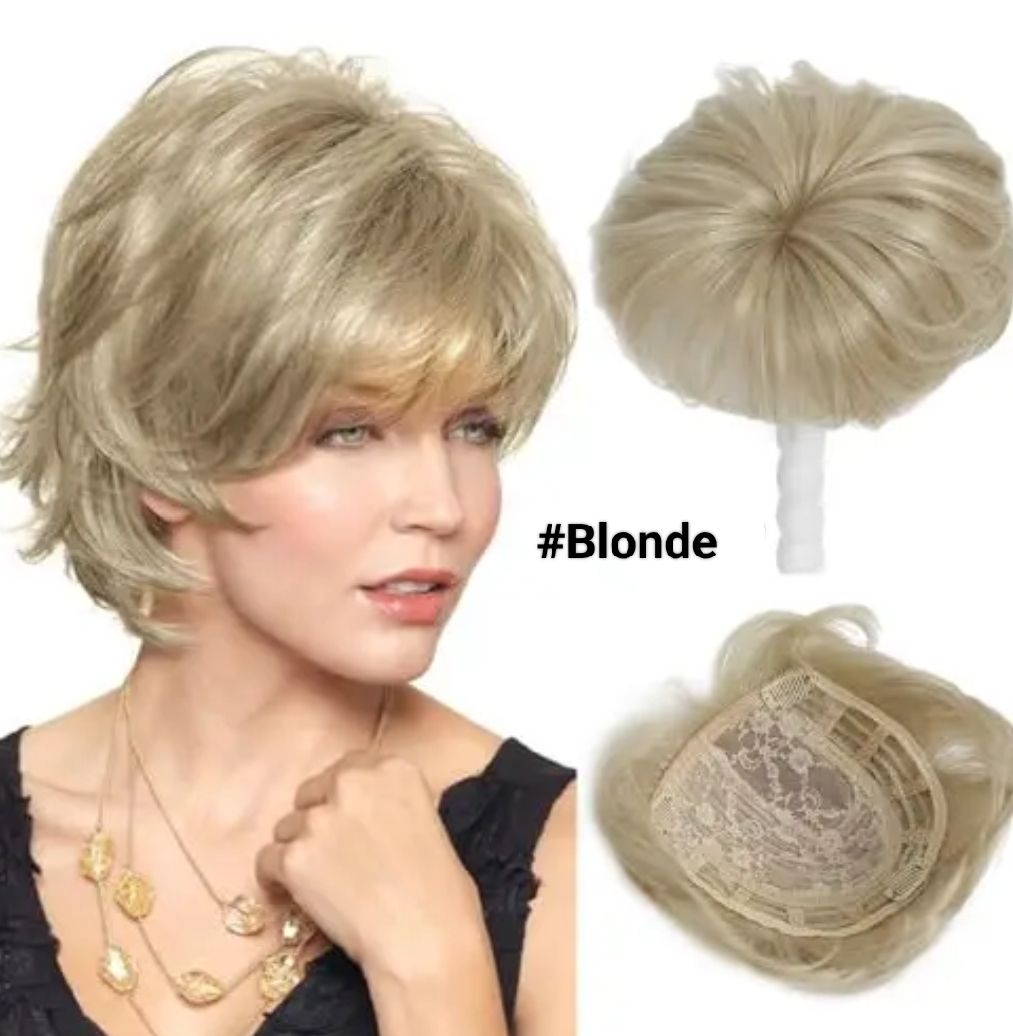 HUMAN HAIR TOPPER Fringe | PU Base 12x12cm