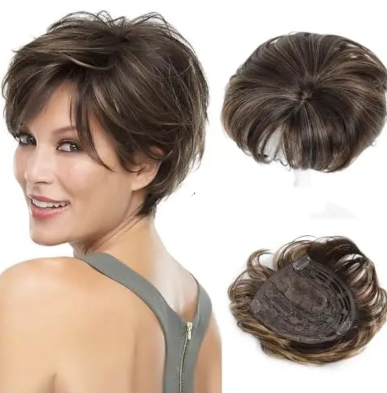 HUMAN HAIR TOPPER Fringe | PU Base 12x12cm