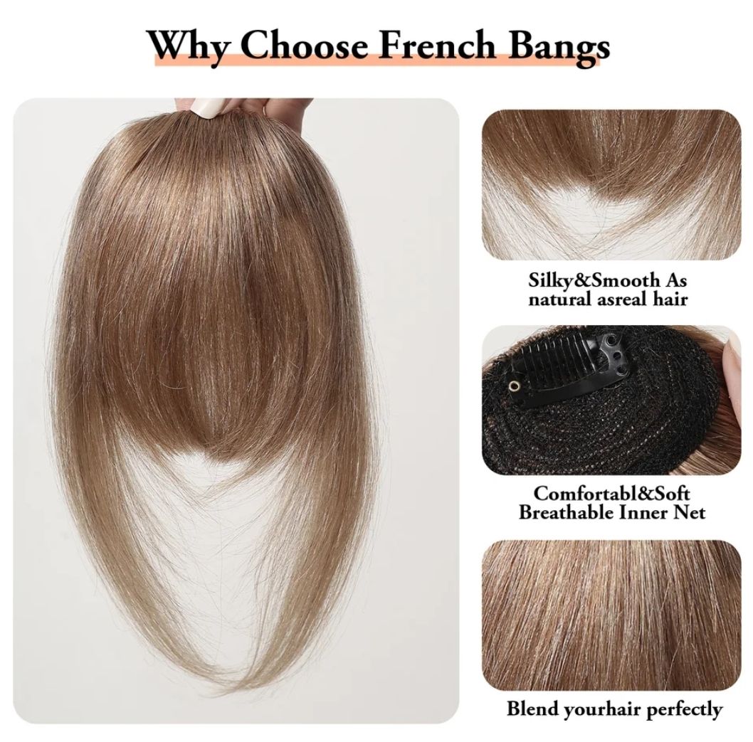 CLIP IN FRINGE EXTENSION HUMAN HAIR 
