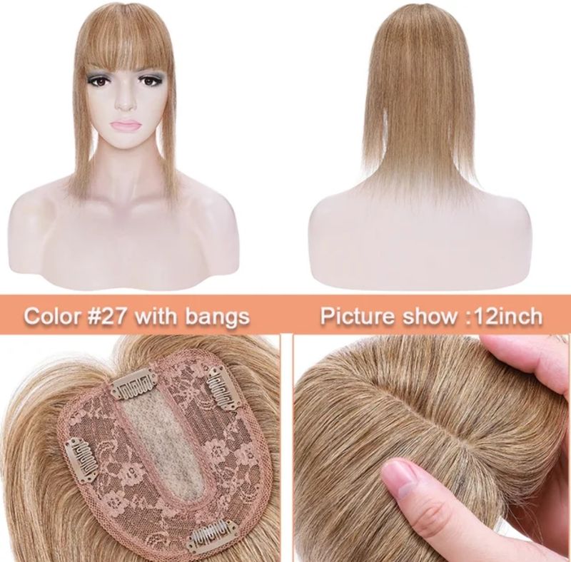 HUMAN HAIR TOPPER Fringe | Silk Base 11x12cm