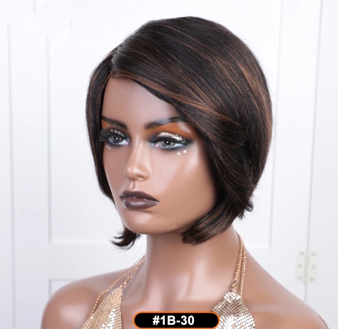 Isabelle Wigs | Short Side Part Human Hair