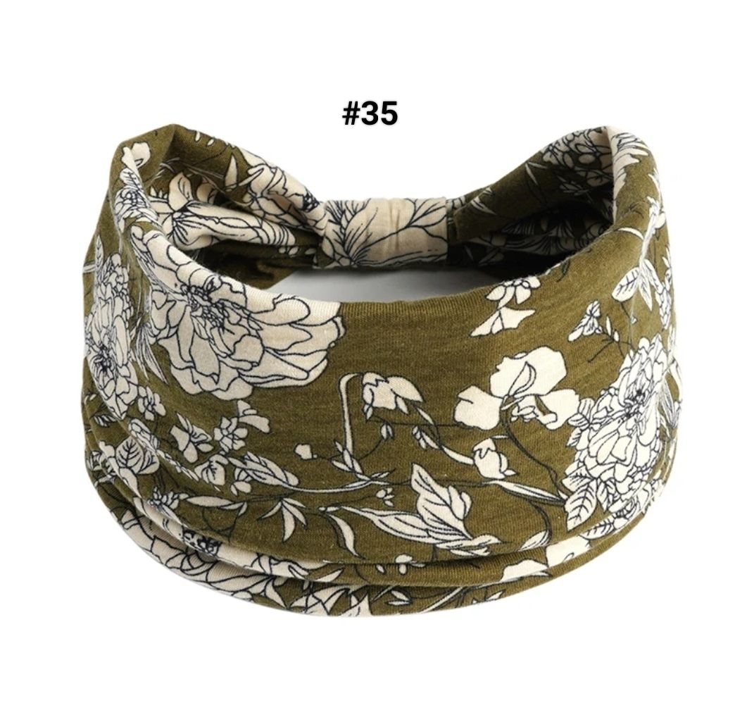 BOHO WIDE PRINTED HEADBAND