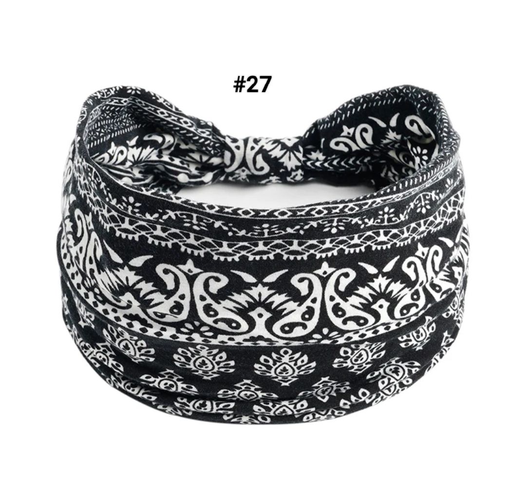 BOHO WIDE PRINTED HEADBAND