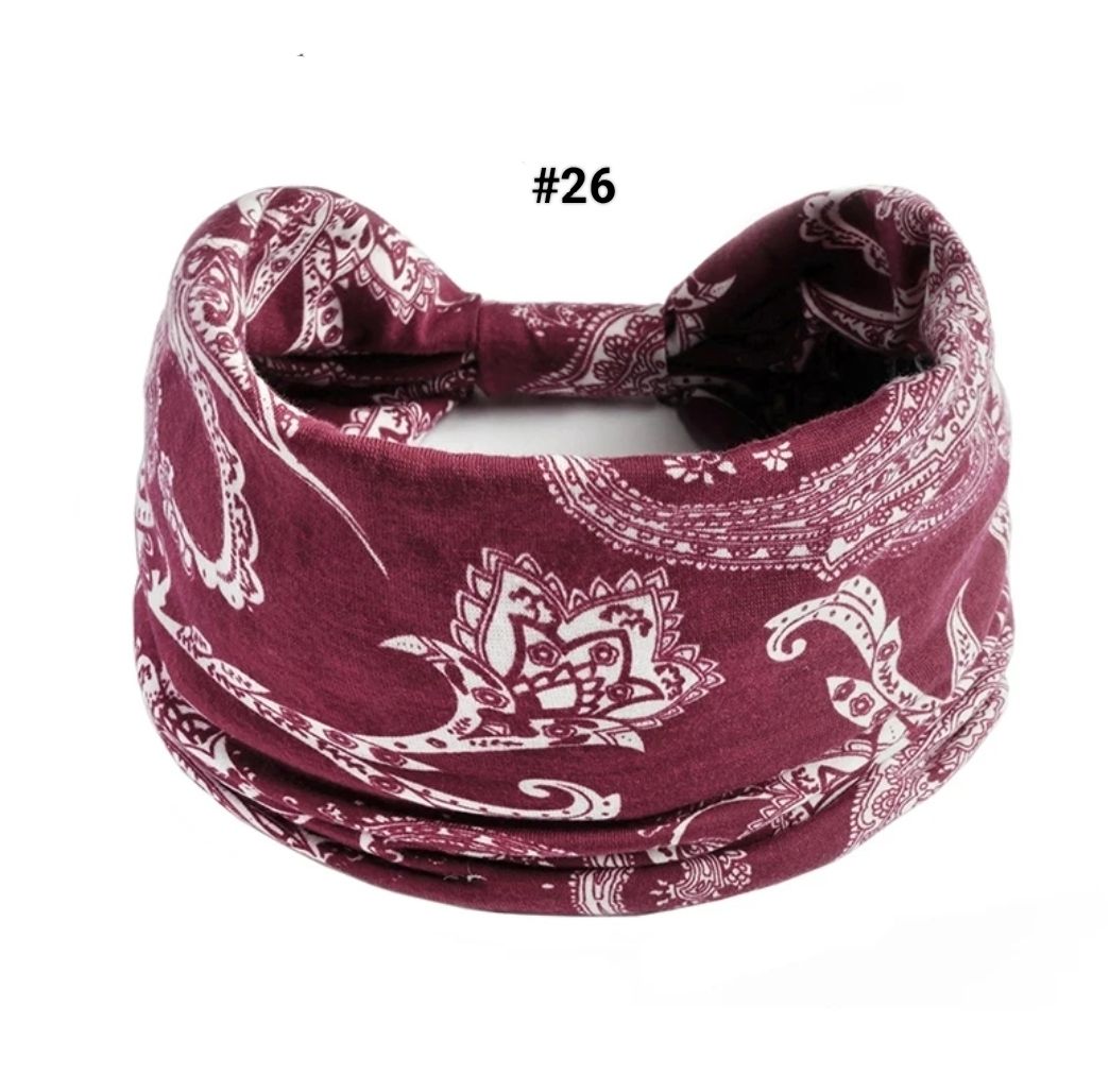 BOHO WIDE PRINTED HEADBAND