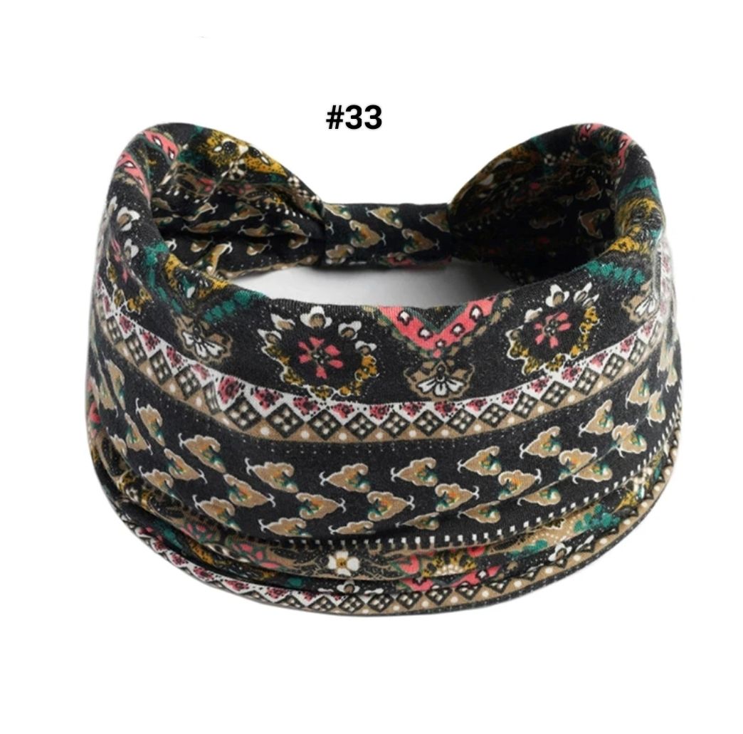 BOHO WIDE PRINTED HEADBAND
