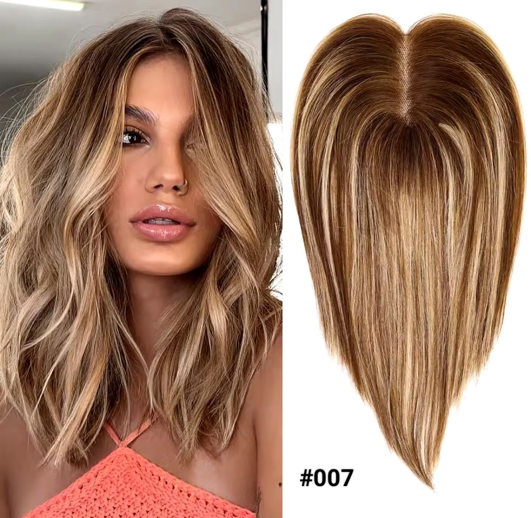 HUMAN HAIR TOPPER Fringe | Lace Base 9x10cm