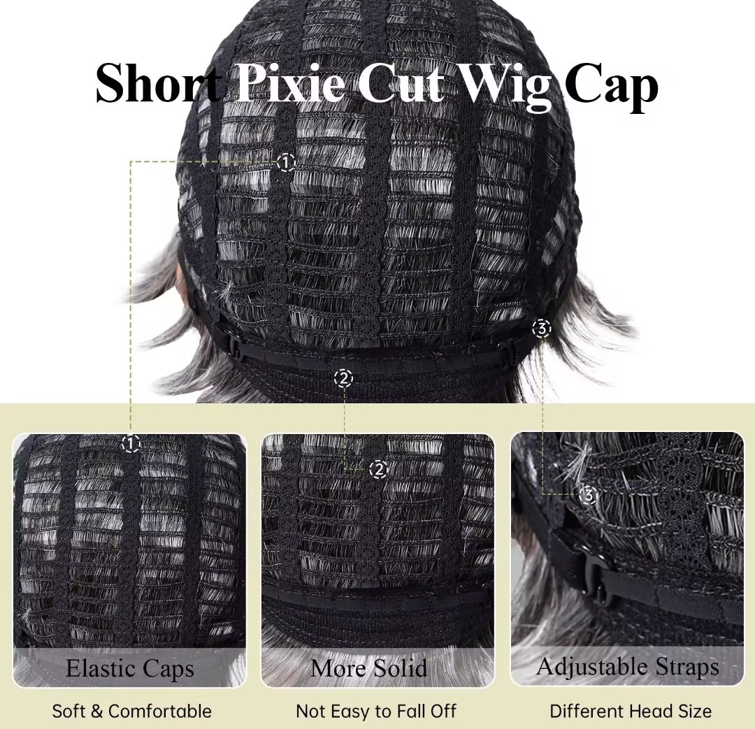 Bell Wig | Salt and Pepper 50% Human Hair Blend