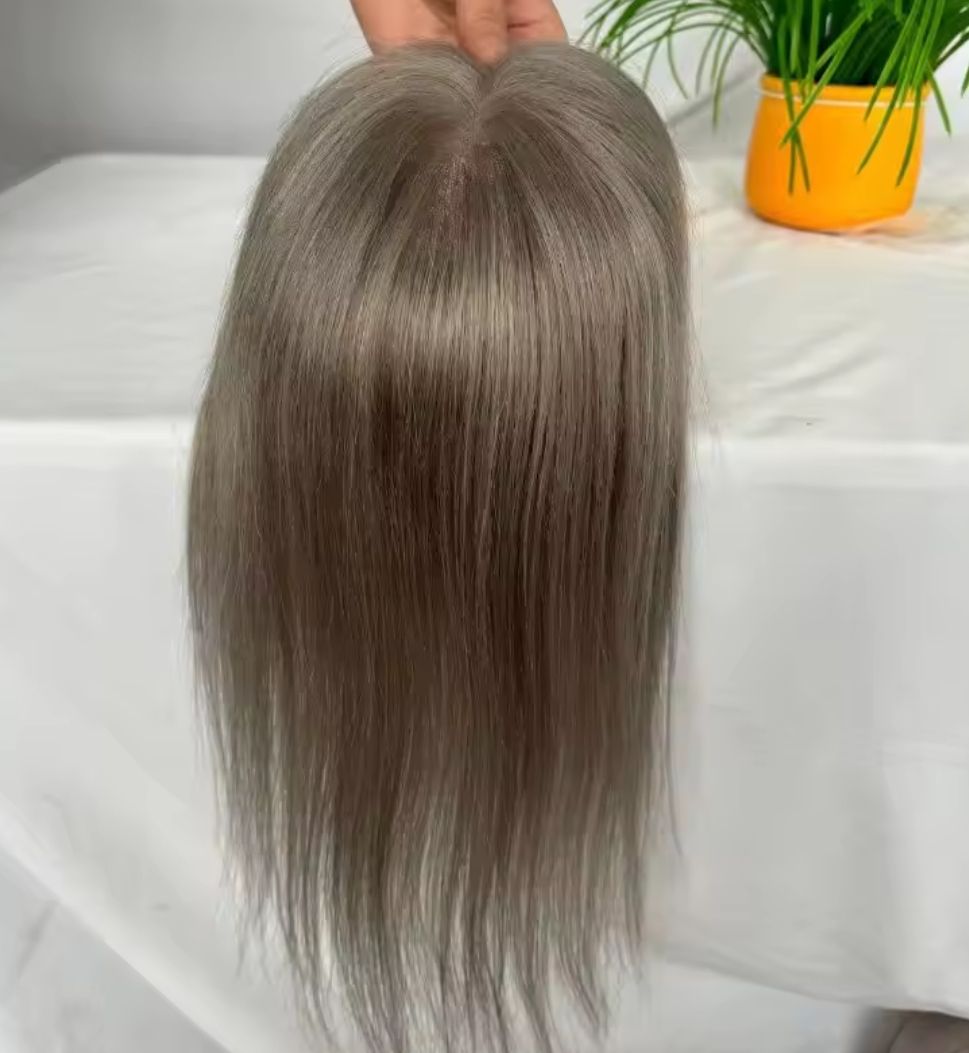 HUMAN HAIR TOPPER Lace Base 10x15cm