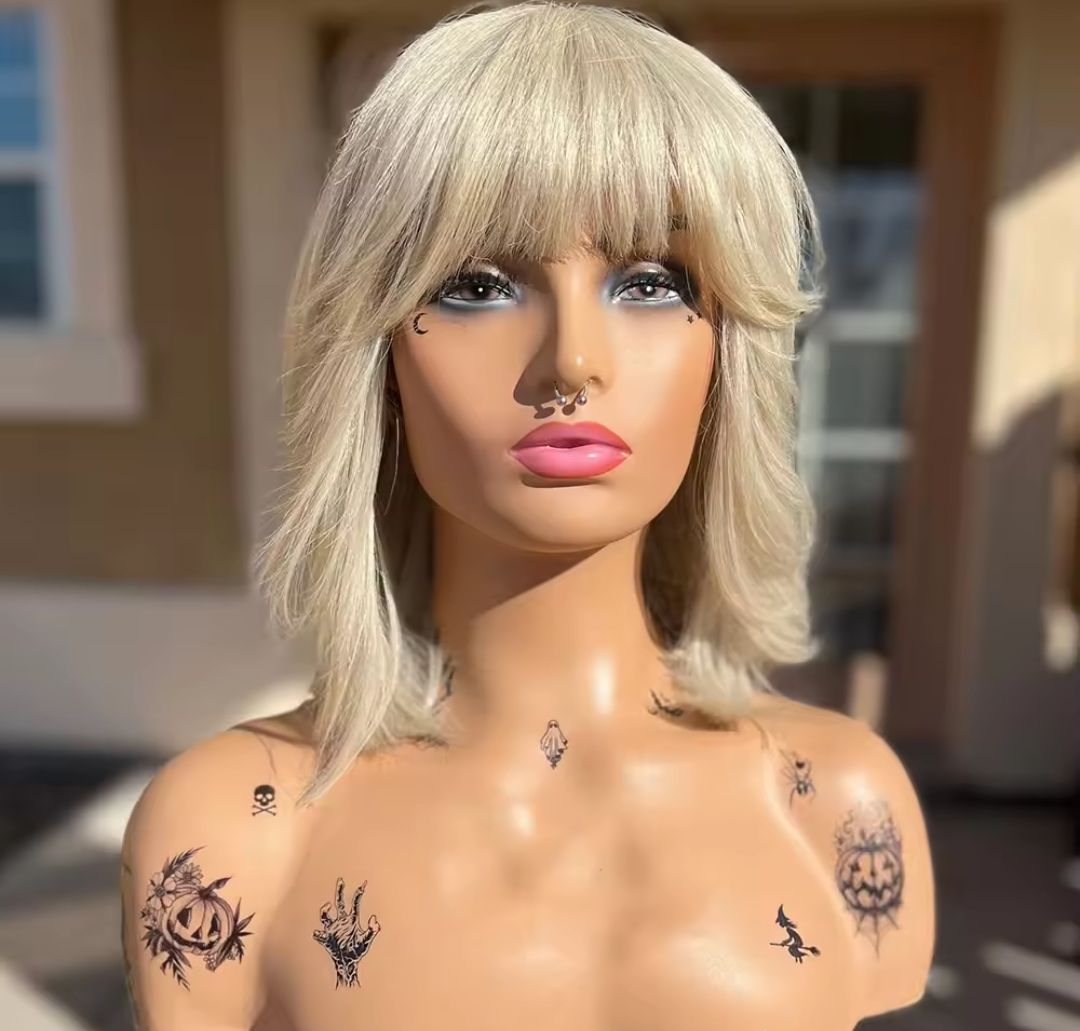Becky Wig | Platinum Blonde Human Hair