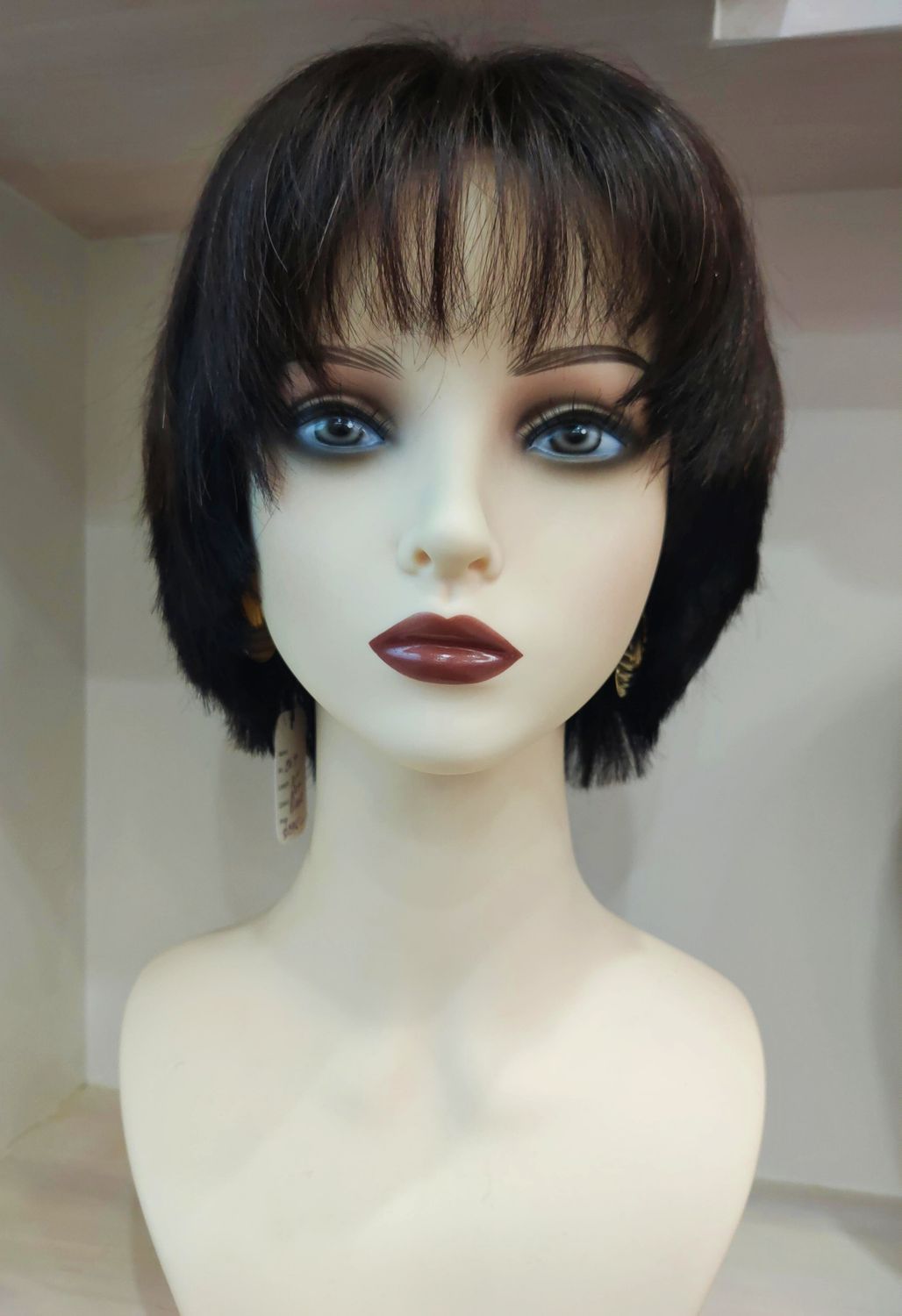 Gianna Wig | Natural Black Human Hair Free Part Lace Front 