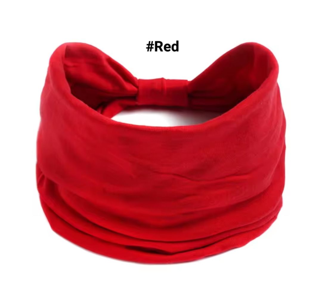 BOHO WIDE PLAIN COLOUR HEADBAND