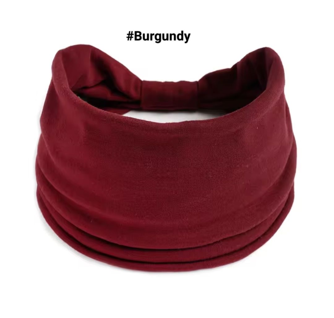 BOHO WIDE PLAIN COLOUR HEADBAND