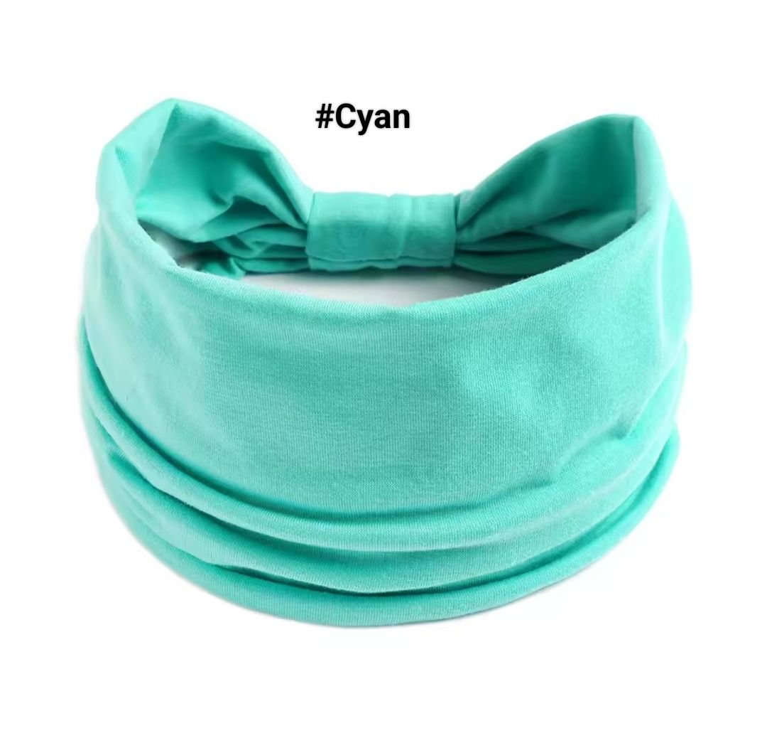 BOHO WIDE PLAIN COLOUR HEADBAND
