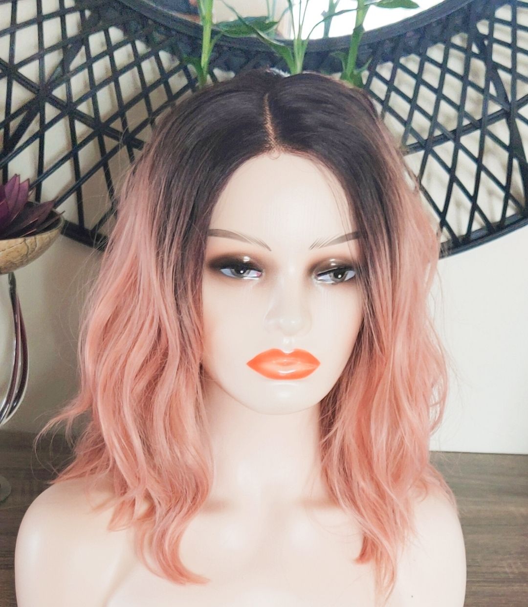Lacie Wig | Peach Ombre Side Part Lace Front