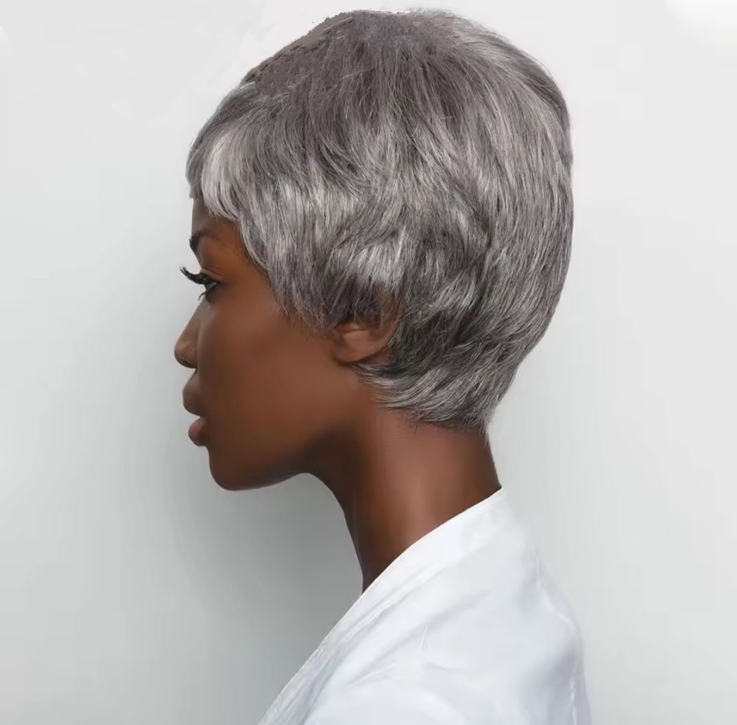 Cynthia Wig | Silver Grey Human Hair Blend