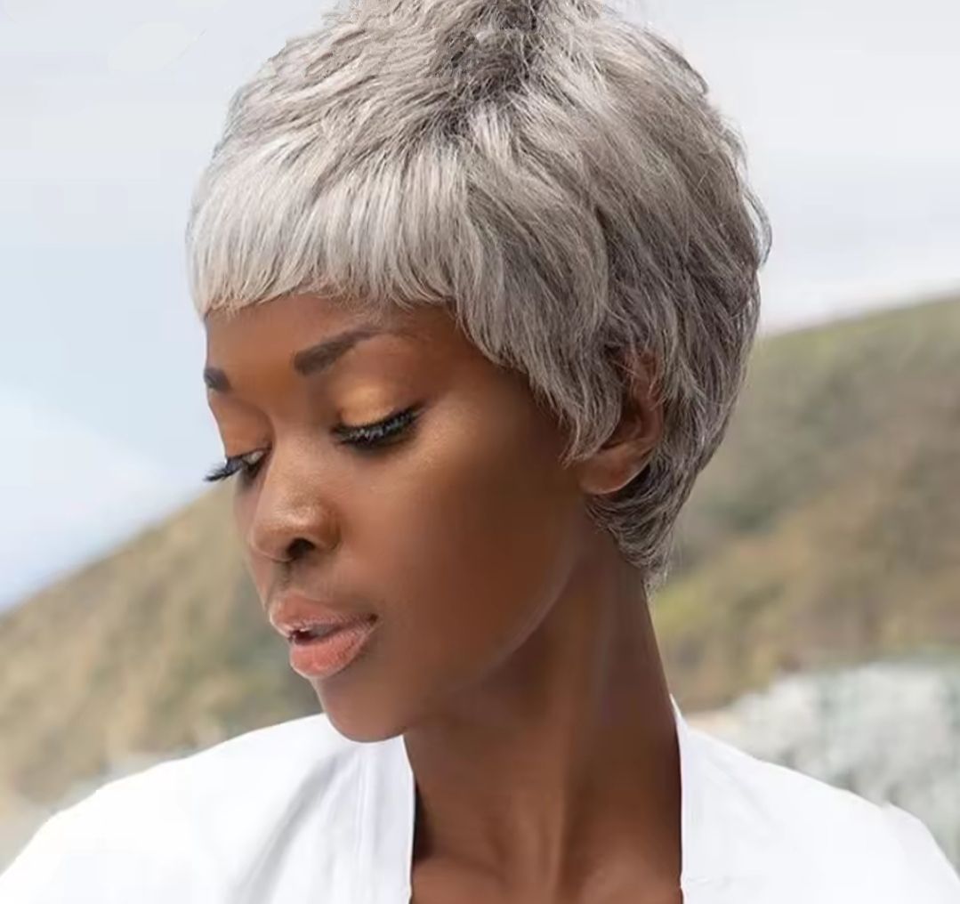 Cynthia Wig | Silver Grey Human Hair Blend
