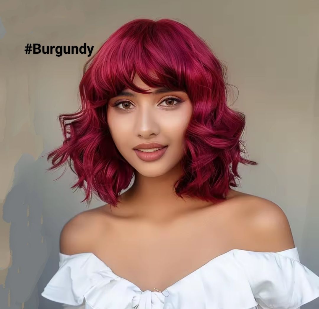 Dora Wigs | Curly Fringed Human Hair Wigs