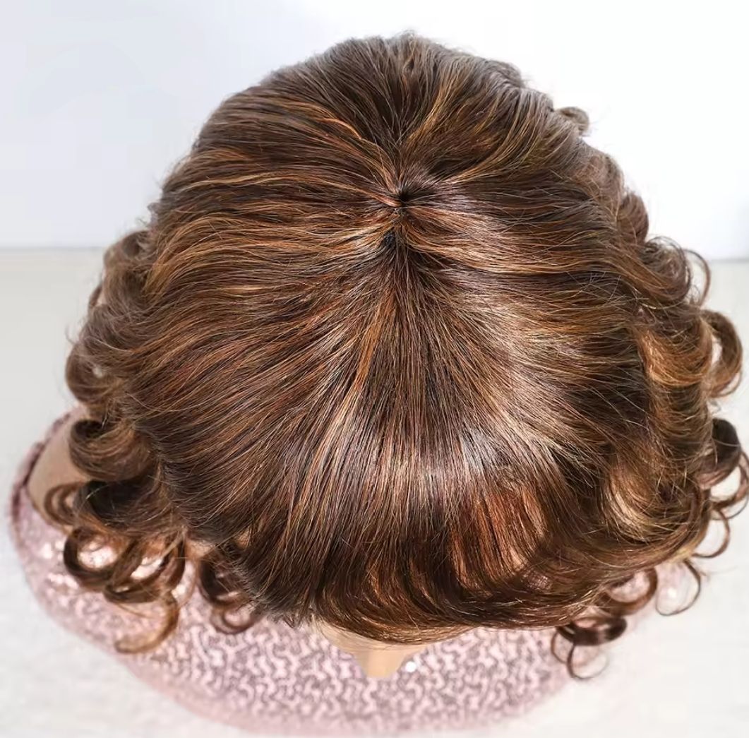 Dora Wigs | Curly Fringed Human Hair Wigs