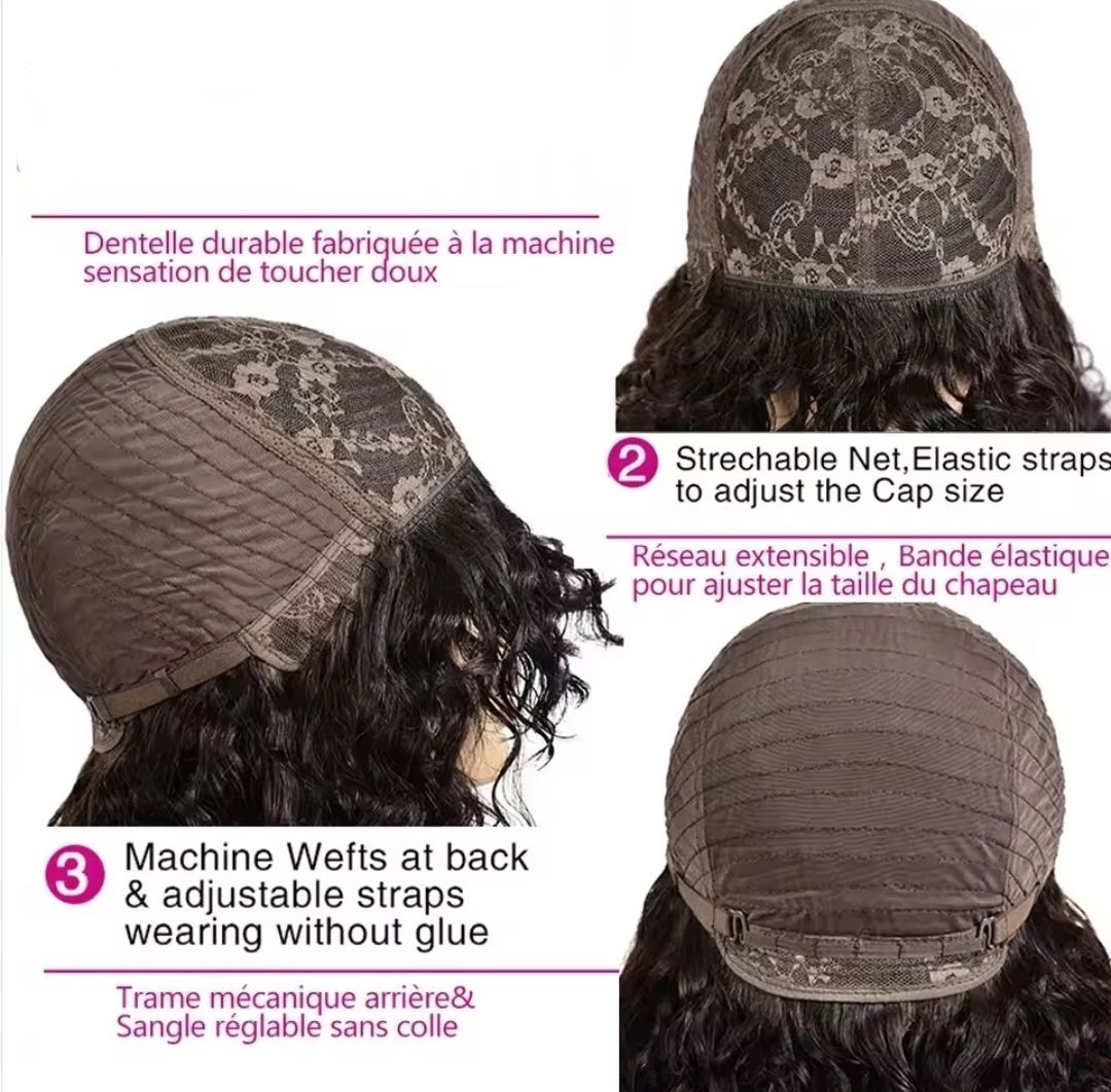 Dora Wigs | Curly Fringed Human Hair Wigs