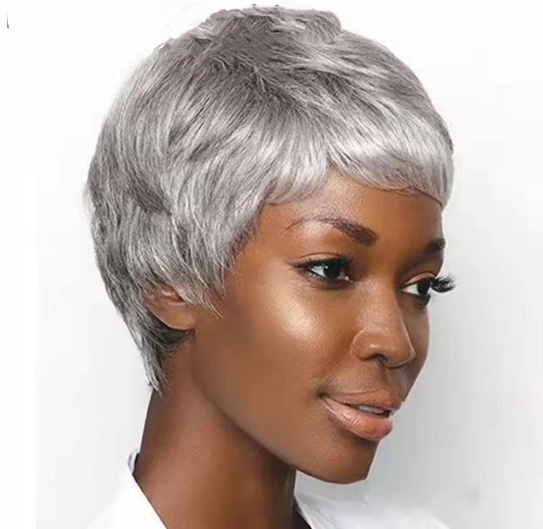 Cynthia Wig | Silver Grey Human Hair Blend