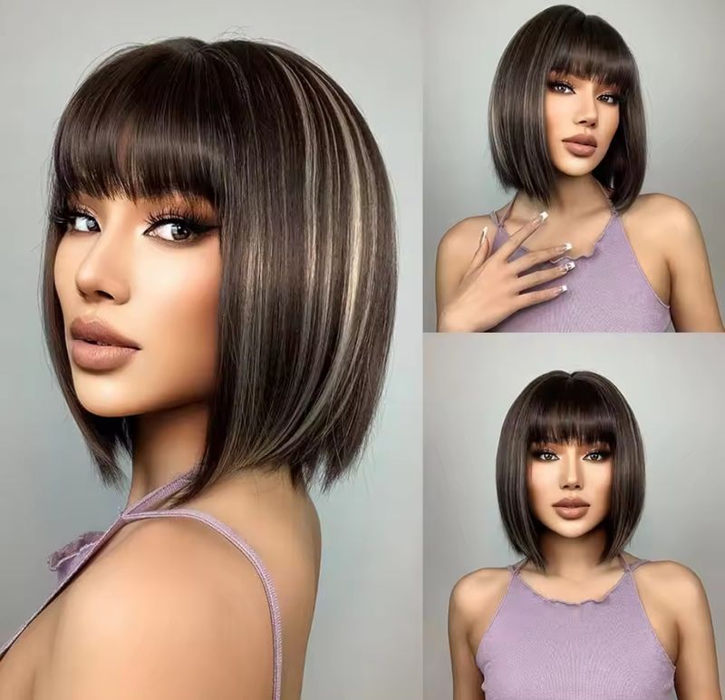 Chloe Wig | Black with Highlights