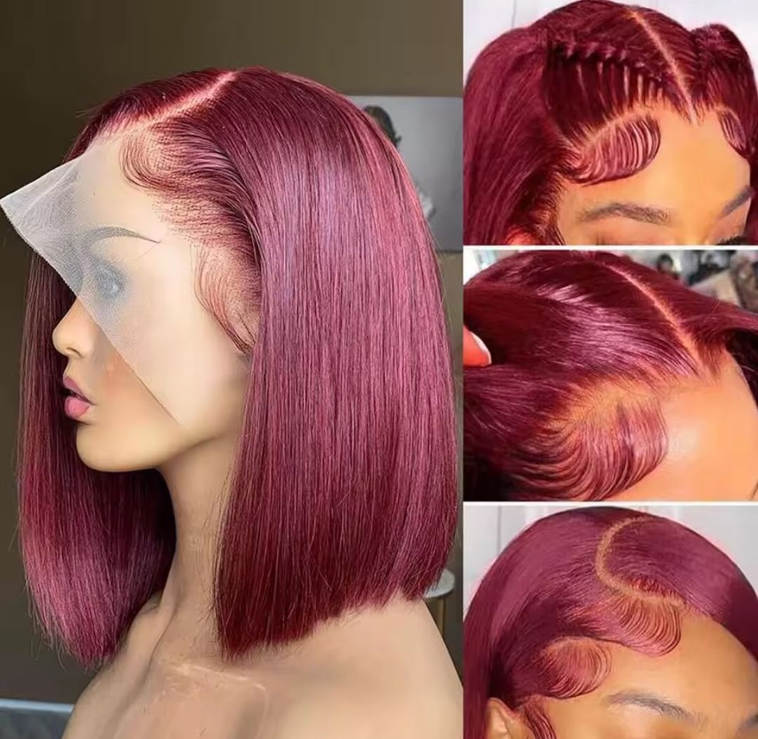 Simone Wig | Burgundy Human Hair Lace Front