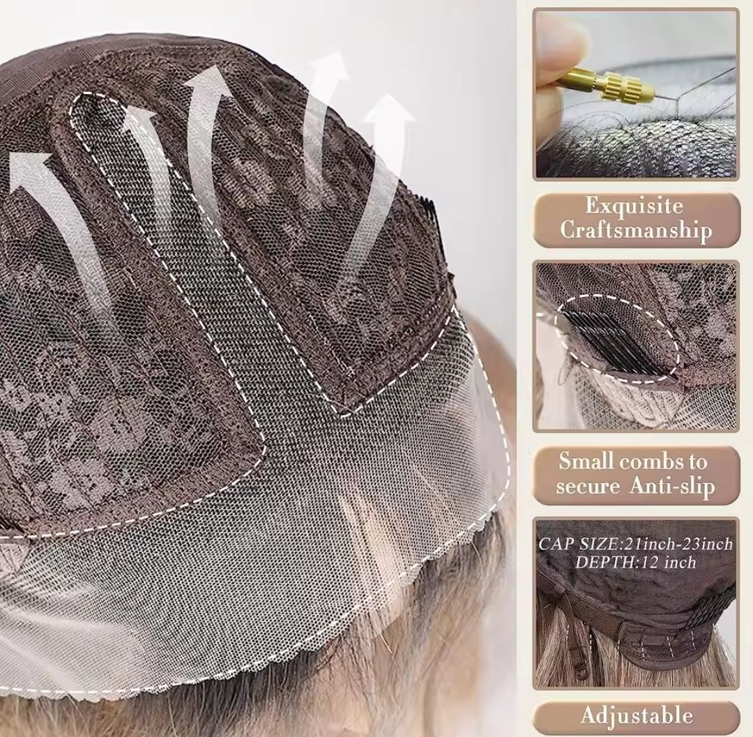 Nicolette Wig | Hazelnut Curly Highlights Lace Front 