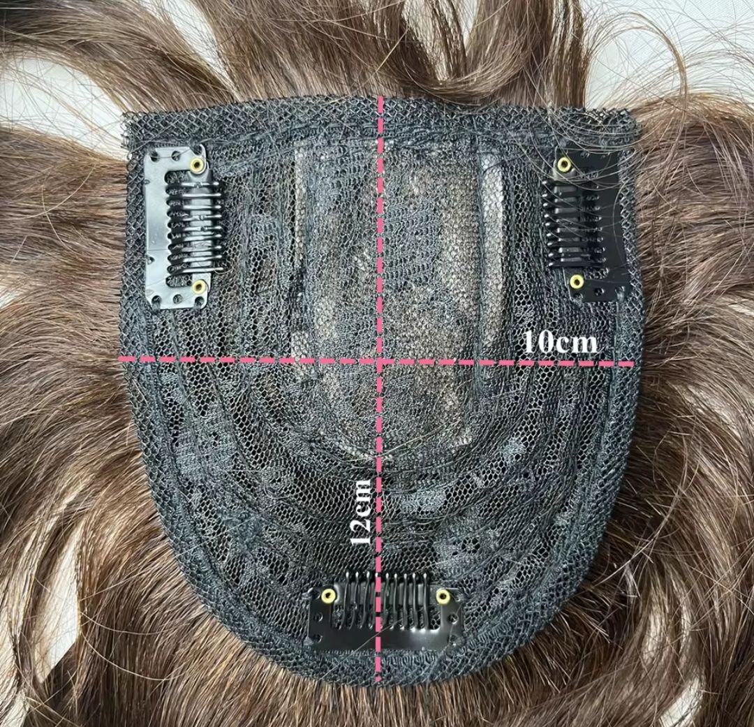 HUMAN HAIR TOPPER Fringe |  PU Base 10x12cm