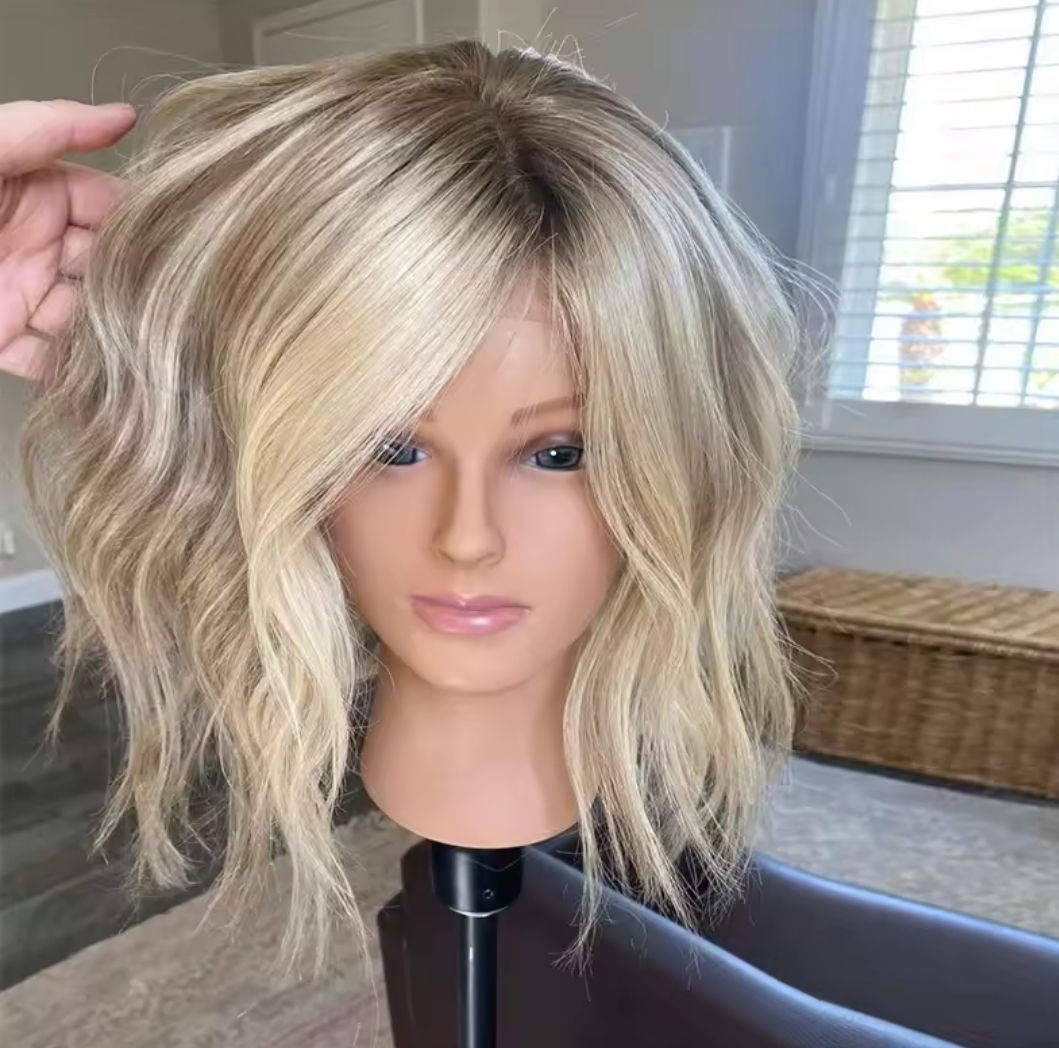 Dorothy Wig |Platinum Blonde Mix Human Hair Blend Lace Front