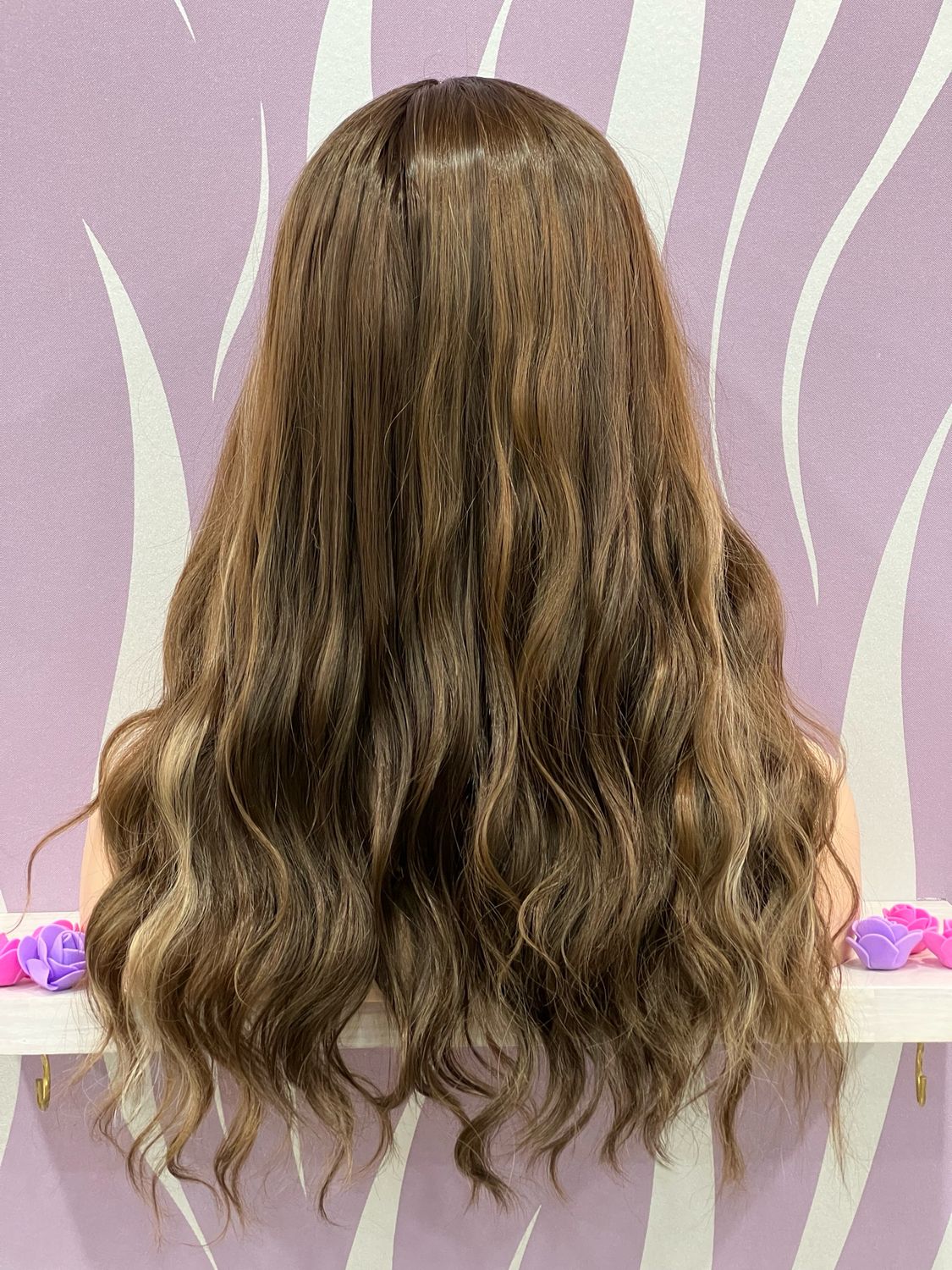 Steph Wig |  Brown with Subtle Caramel Highlights Human Hair Blend Lace Front