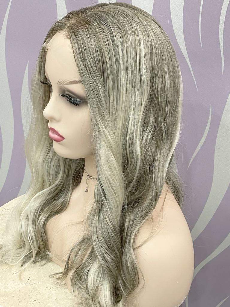 Dorothy Wig |Platinum Blonde Mix Human Hair Blend Lace Front