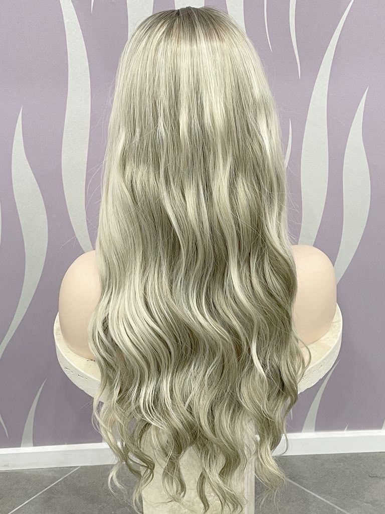 Andie Wig | Platinum Blonde Human Hair Blend Lace Front