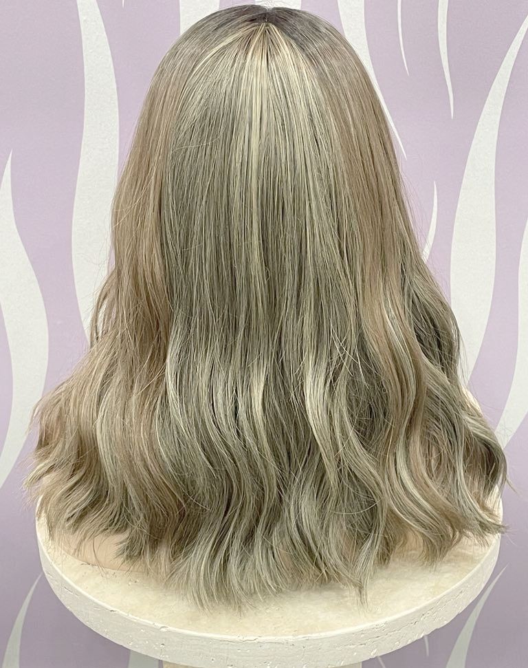 Jenni Wig | Light Brown Highlights Human Hair Blend Lace Front 