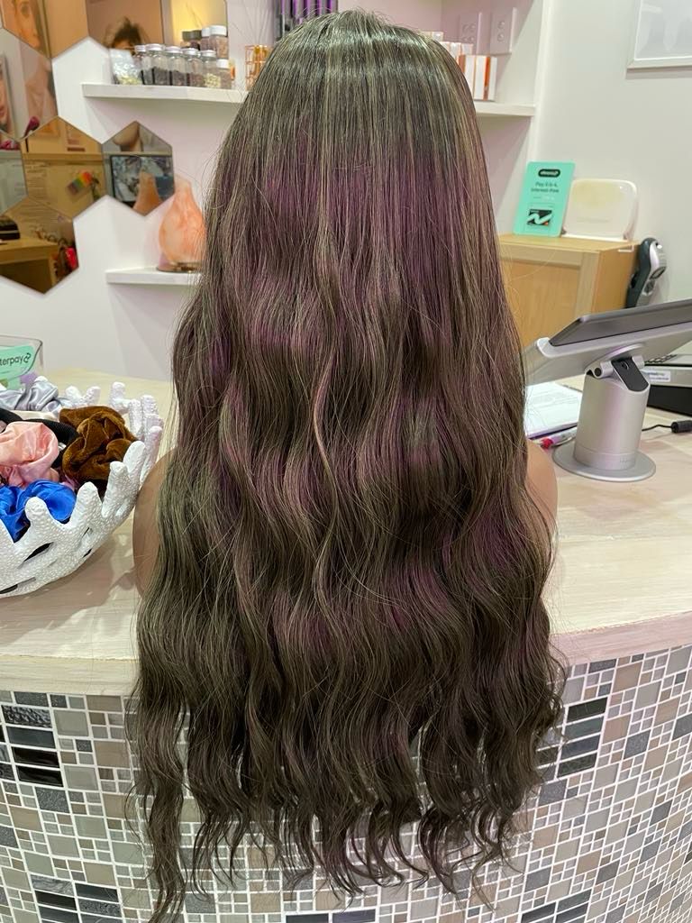 Deane Wig | Ash Brown with Highlights Human Hair Blend Lace Front