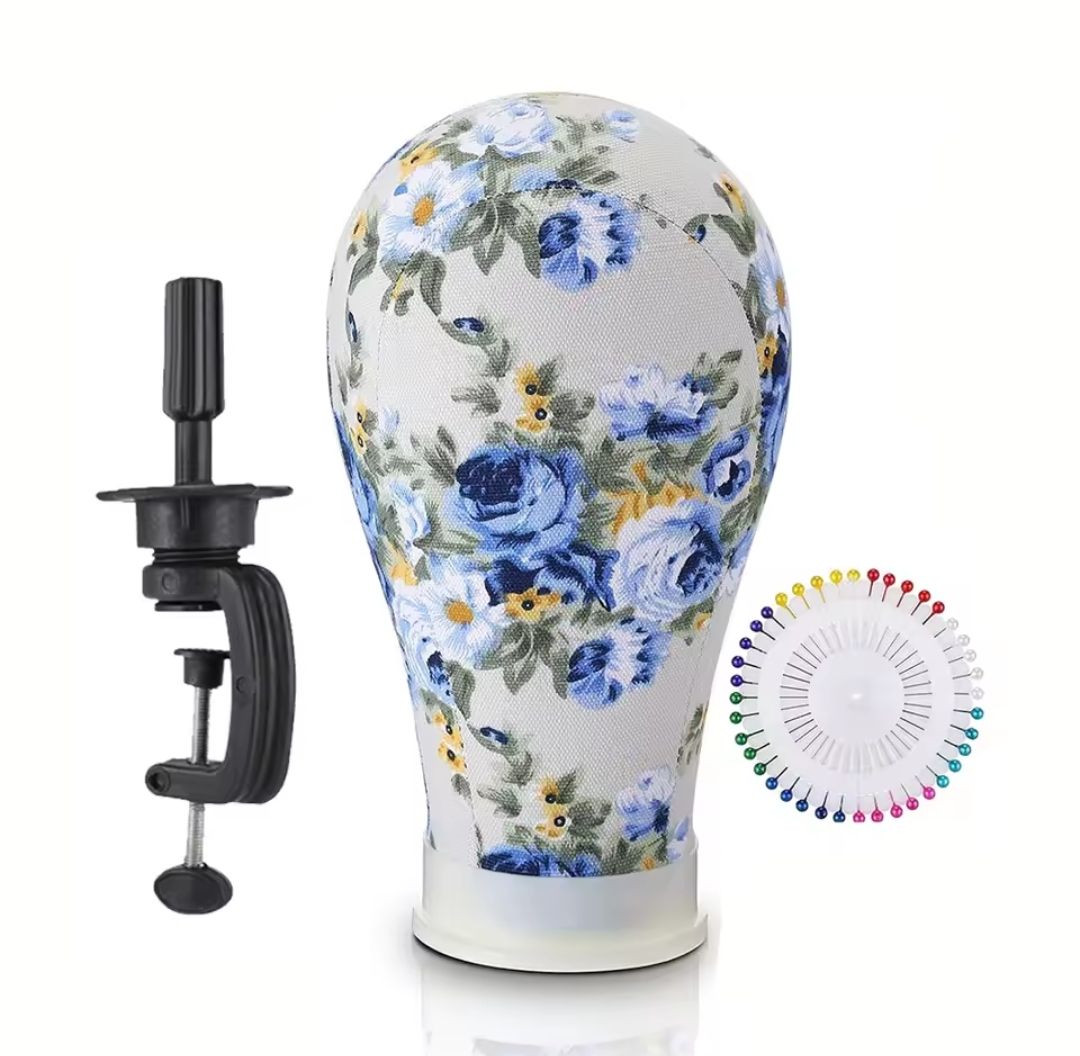 CANVAS MANNEQUIN HEAD WITH CLAMP