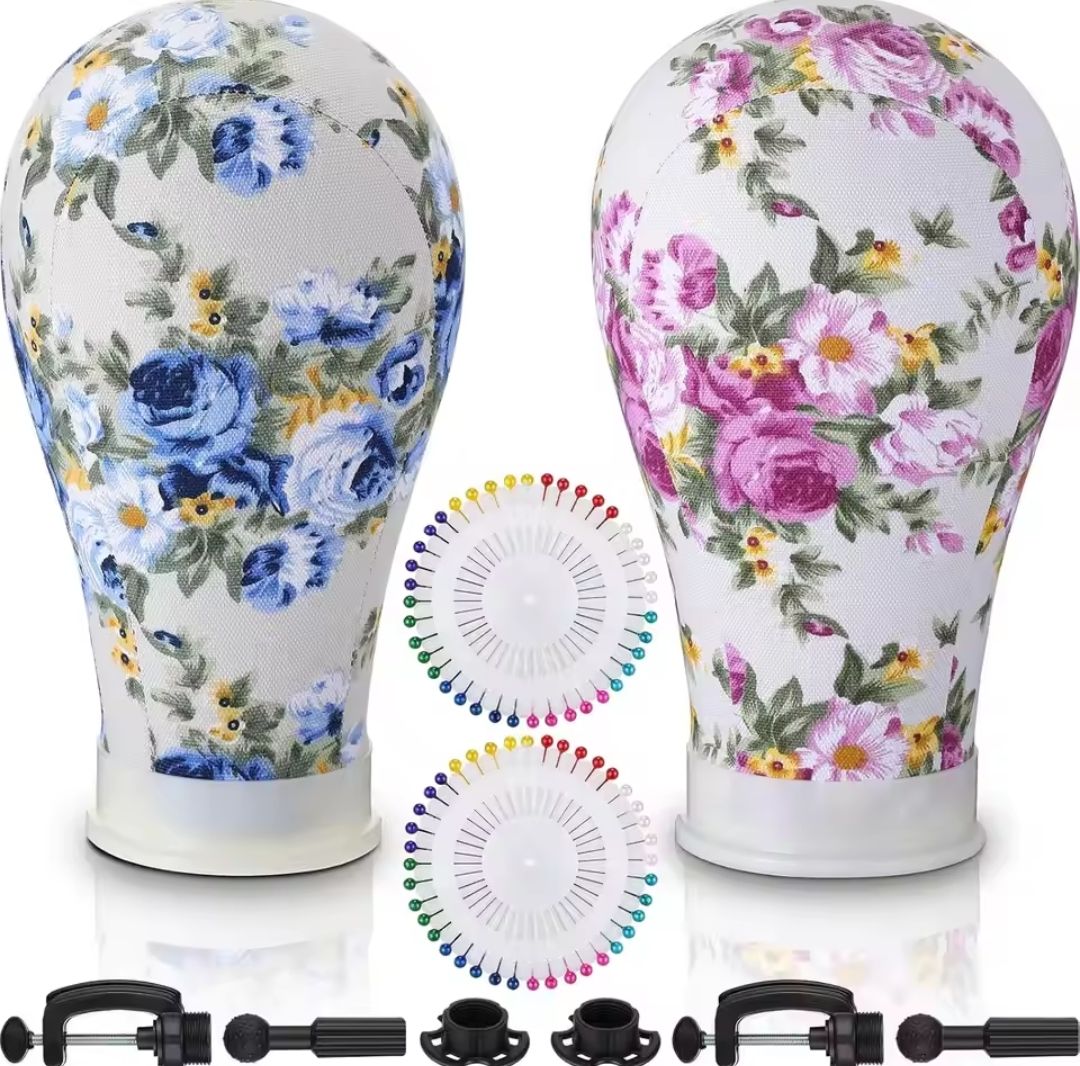 CANVAS MANNEQUIN HEAD WITH CLAMP
