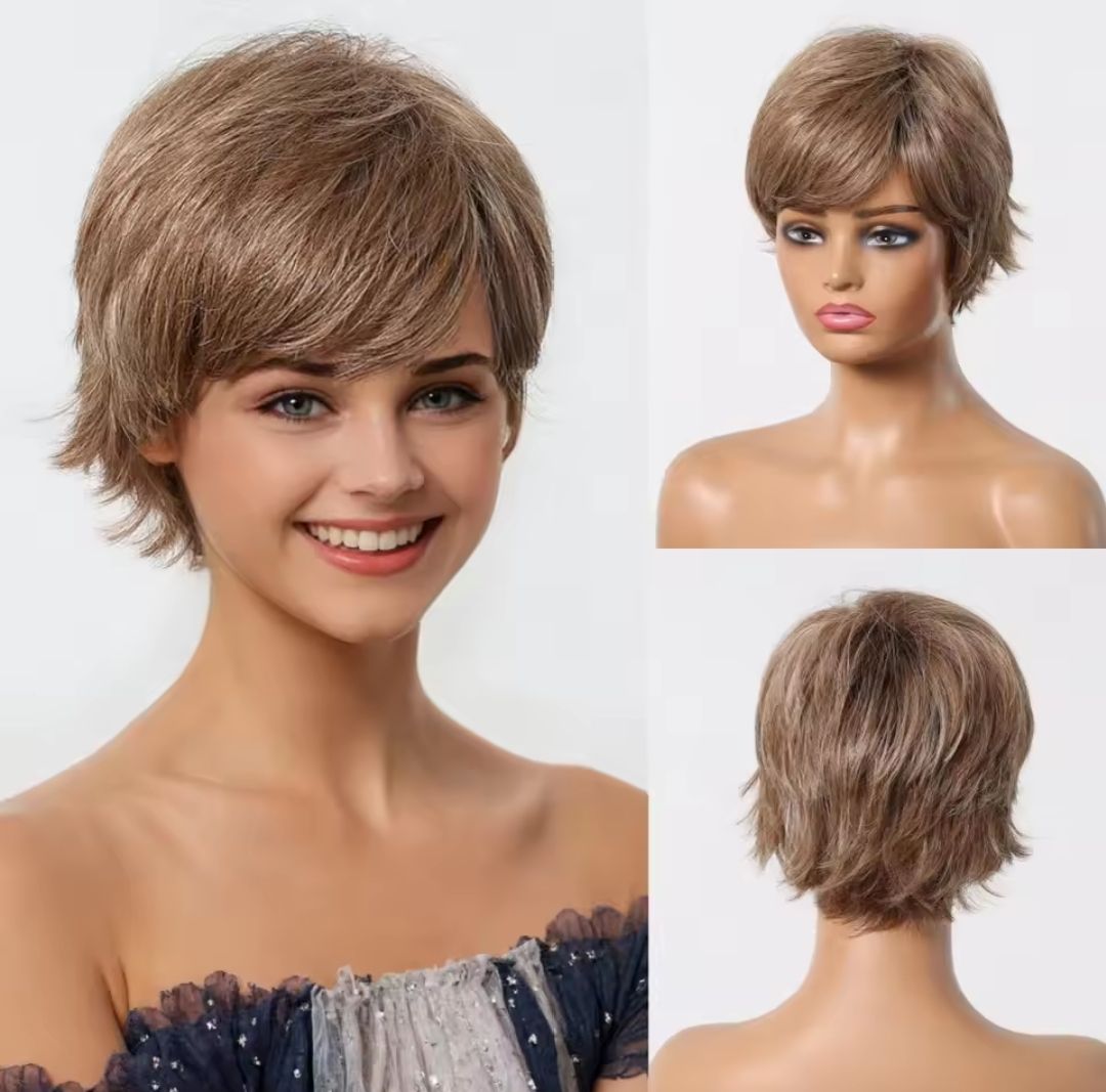 Mikaela Wig | Light Brown 50% Human Hair Blend