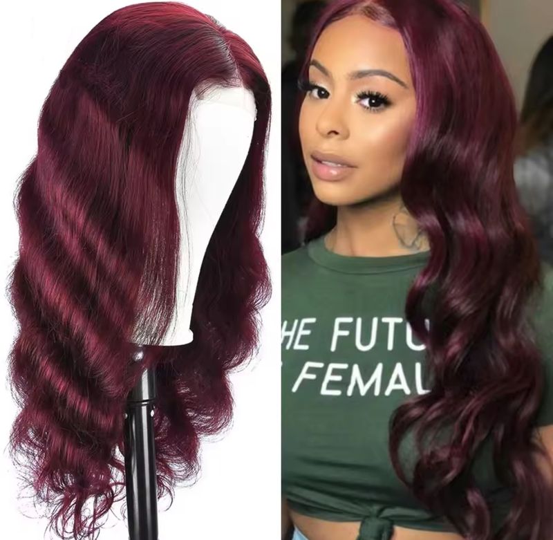 Katherine Wig | Burgundy Human Hair Lace Front 