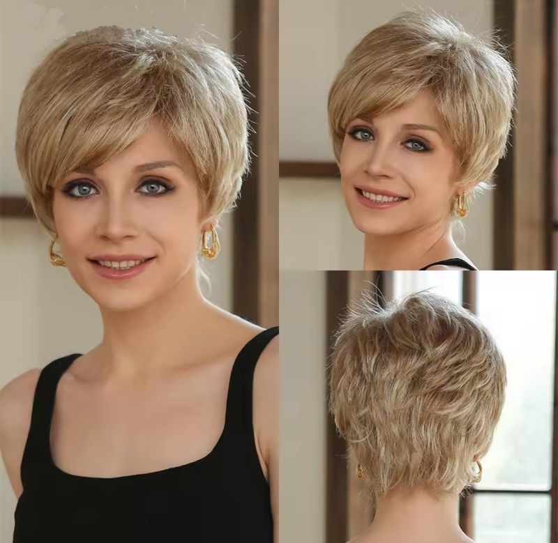 Nelly Wig | Strawberry Blonde Mix 50% Human Hair Blend