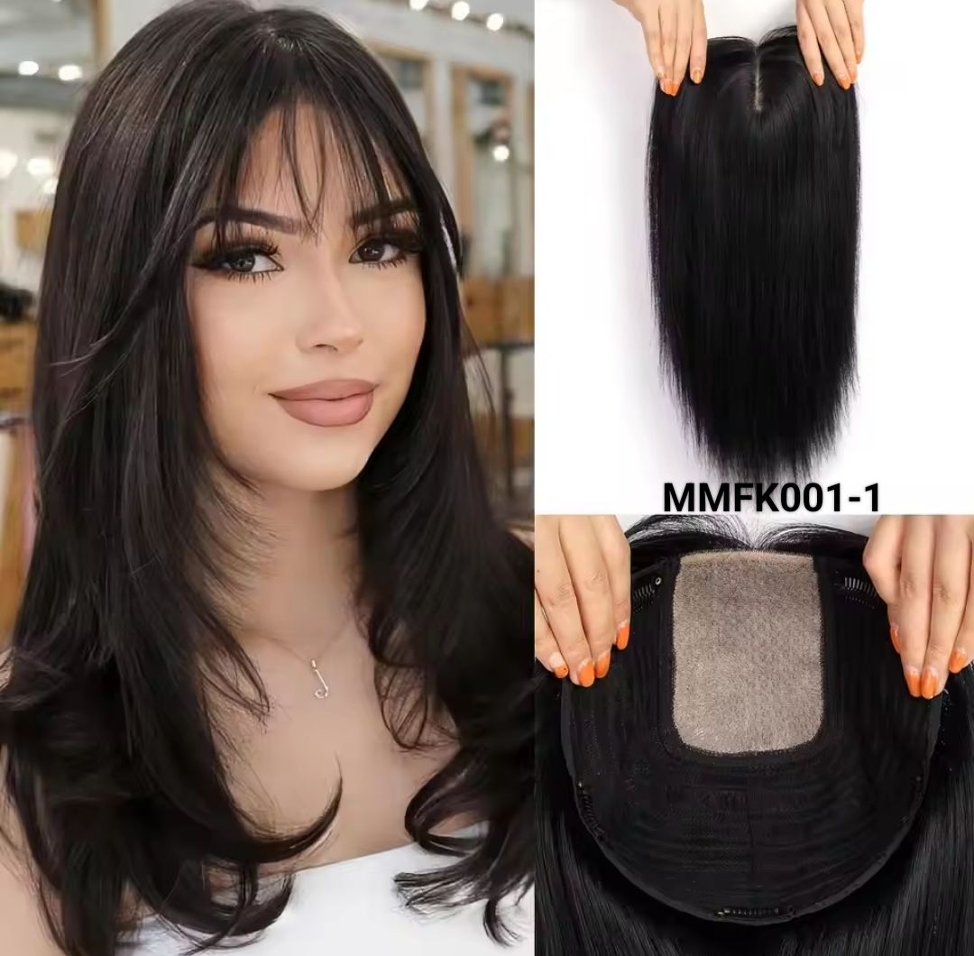 HUMAN HAIR TOPPER Silk Base 23x23cms