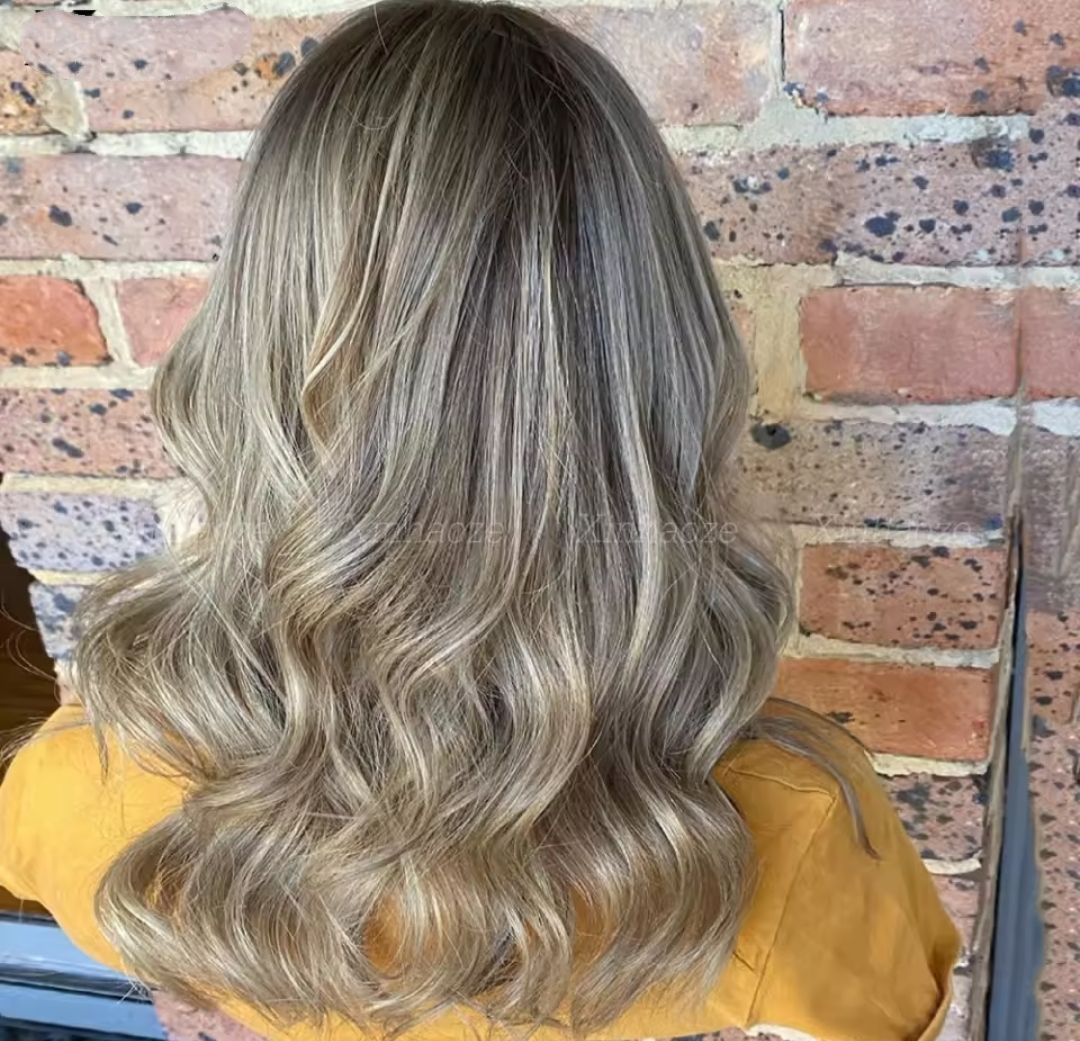 Casey Wig | Brown with Blonde Highlights Human Hair Lace Front 