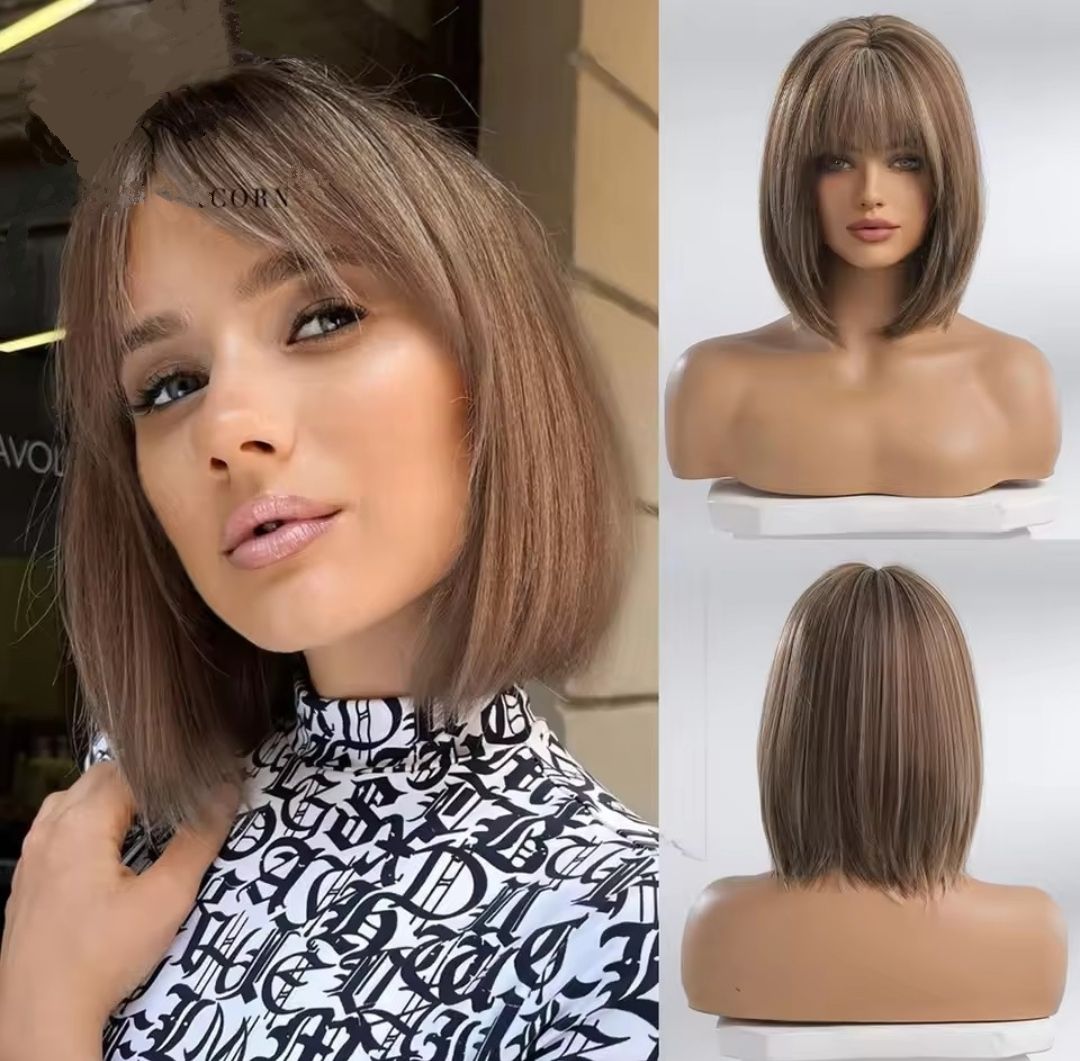 Stylista Wig | Medium Brown with Highlights 