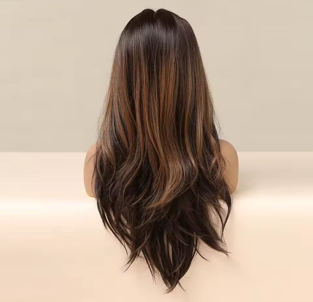 Maya Wig | Chocolate Brown with Highlights Lace Front 