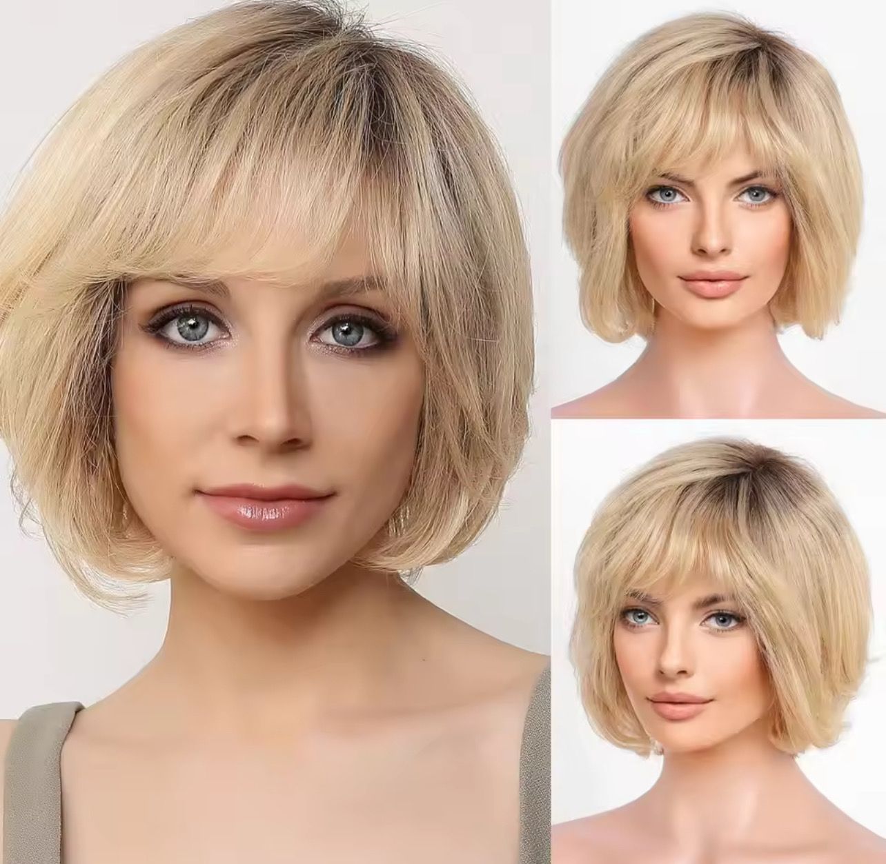 Shakira Wig | Blonde Ombré Side Part Human Hair