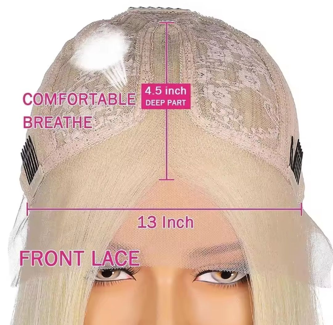 Lolita Wig | Light Blonde with Highlights Human Hair Lace Front 