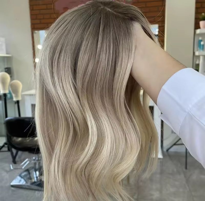 Lolita Wig | Light Blonde with Highlights Human Hair Lace Front 