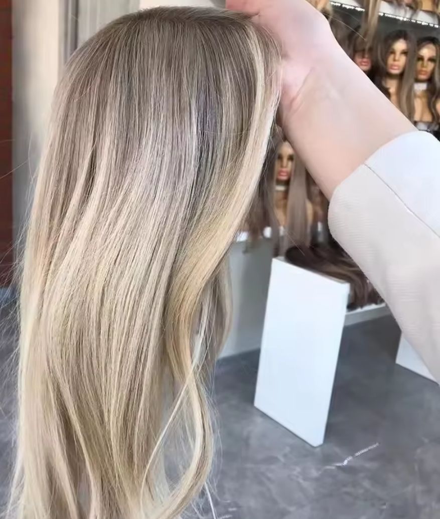 Lolita Wig | Light Blonde with Highlights Human Hair Lace Front 