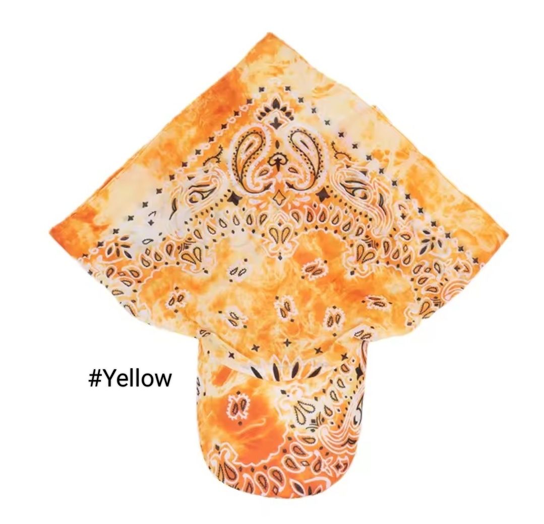 PRINTED TIE BACK SUN CAP