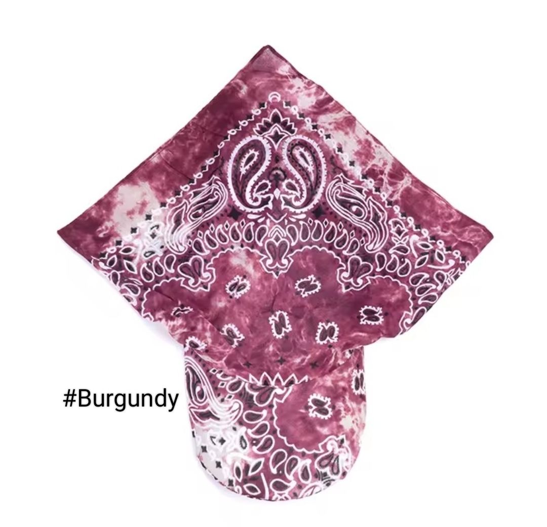 PRINTED TIE BACK SUN CAP