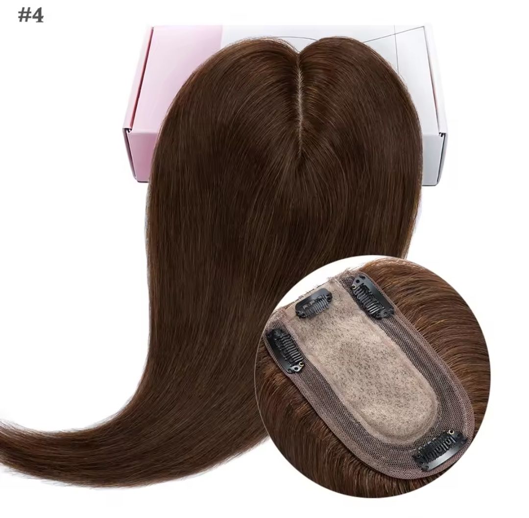 HUMAN HAIR TOPPER Silk Base 7x13cm